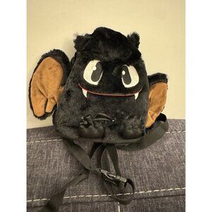 BG Climbing Plush Chalkbag Bat for Rock Climbing Black Faux Fur with belt B40